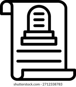 Vector Design Death Certificate Icon Style