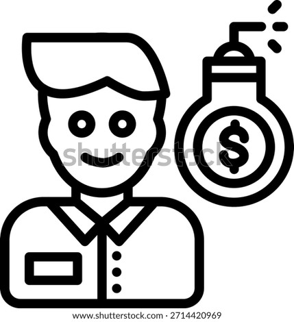 Vector Design Debt Icon Style