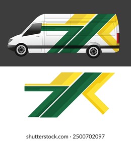 vector design decal background modification cargo van car