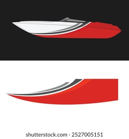 vector design decal livery background yacht. modern decal body modification