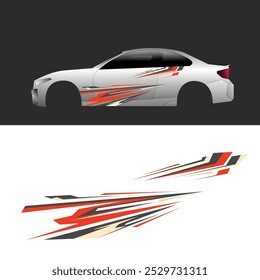 Vector design decal livery wrap body private car.