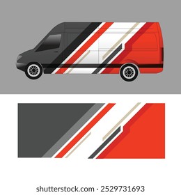 vector design decal livery wrap body cargo van car