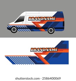 vector design decal livery wrap body cargo van car, bus and truck