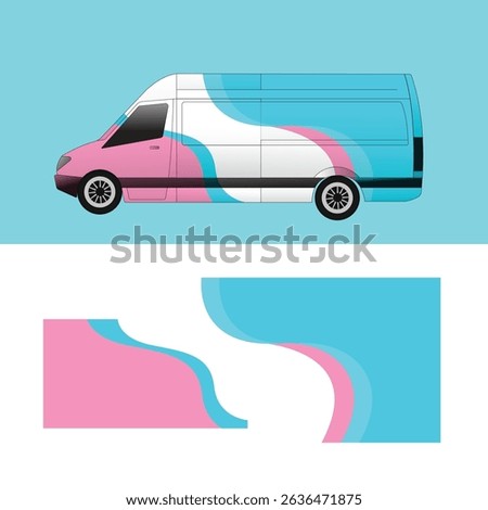 vector design decal livery wrap van car