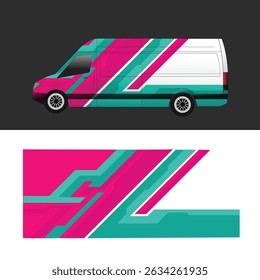Diseño de Vector Calcomanía Wrap Body Car Van Cargo Company Entrega

