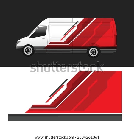 vector design decal wrap body cargo van car. modern van decals