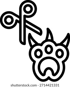 Vector Design Declawing Icon Style