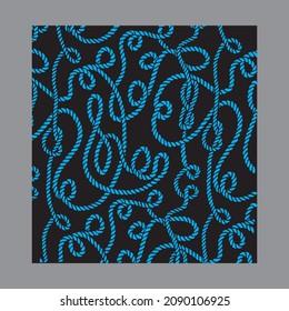 Vector design decorated with Rope. One color Rope design. The design made for t shirt printing, business card template, background wallpaper and many others.