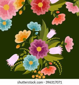 Vector design of decorative floral background
