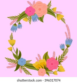 Vector design of decorative floral background