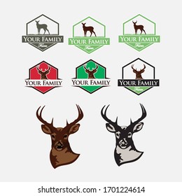 vector design of deer farm animals