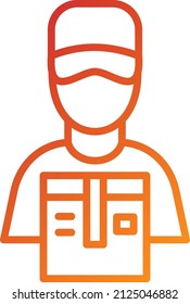 Estilo de icono del Hombre de entrega de diseño de vectores