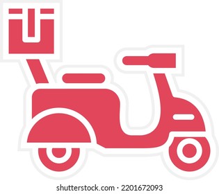 Diseño de vectores Entrega Estilo de icono de Scooter