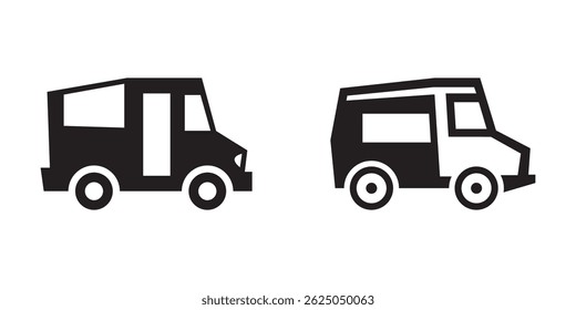 Vector design of delivery van silhouette