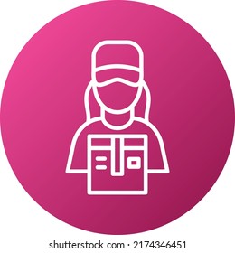 Vector Design Delivery Women Icon Style