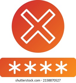 Vector Design Denial Icon Style
