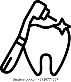 Diseño de Vector Icono de limpieza dental Estilo