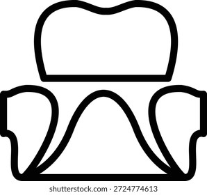 Vector Design Dental Crown Icon Style