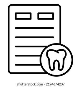 Vector Design Dental Record Icon Style