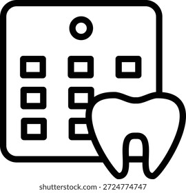 Estilo de Ícone de Compromisso de Dentista de Design de Vetor