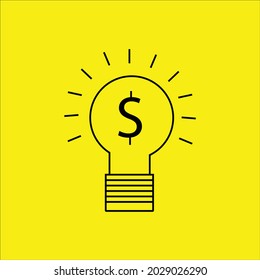 diseño vectorial representa una idea brillante sobre el dinero