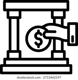 Estilo de icono de depósito de diseño de Vector