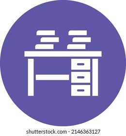 Estilo del icono de la mesa de diseño del vector