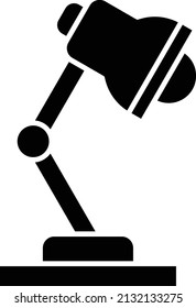 Estilo de icono de la lámpara de la mesa de diseño del vector
