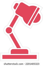 Estilo de icono de la lámpara de la mesa de diseño del vector