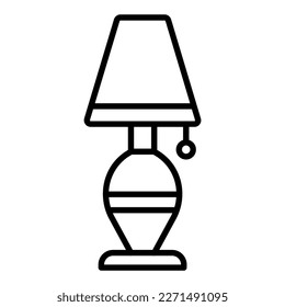 Estilo de icono de la lámpara de la mesa de diseño del vector
