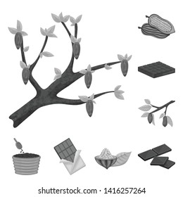 Vector design of dessert and sweetness sign. Collection of dessert and product stock vector illustration.