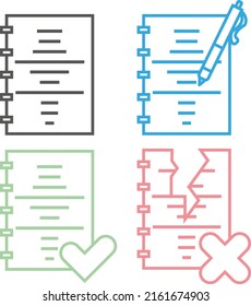 Vector design Detail: File Icons different colors