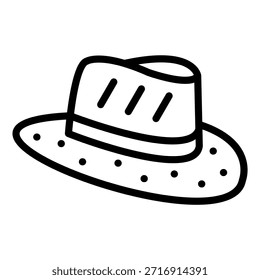 Vector Diseño Detective Sombrero Icon Estilo