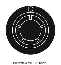 Vector design of detector and smoke sign. Web element of detector and sensor stock symbol for web.