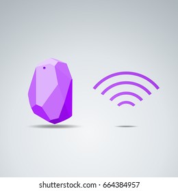 Vector Design device small radio transmitter. Connect Smartphone Use for all situations