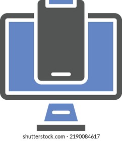 Estilo de icono de dispositivos de diseño de vectores