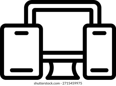 Estilo de Ícone de Dispositivos de Design de Vetor