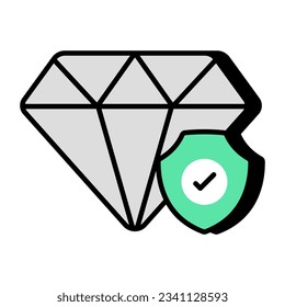 Vektordesign der Diamantenversicherung