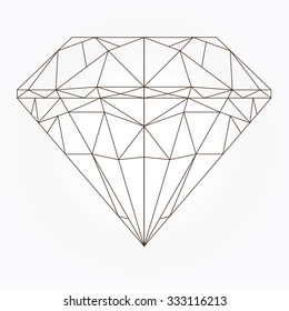 vector design diamond  line paint