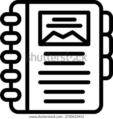 Vector Design Diary Icon Style
