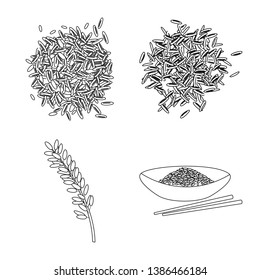 Vector design of diet and cooking sign. Collection of diet and organic stock vector illustration.