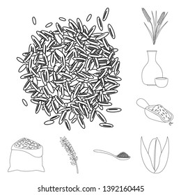 Vector design of diet and cooking sign. Collection of diet and organic stock symbol for web.