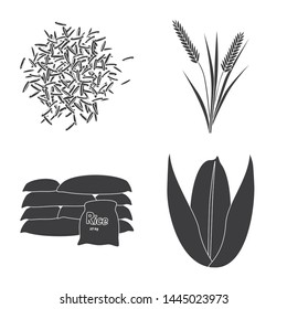 Vector design of diet and cooking sign. Collection of diet and organic vector icon for stock.