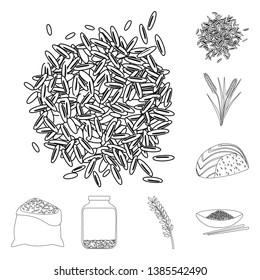 Vector design of diet and cooking symbol. Collection of diet and organic vector icon for stock.