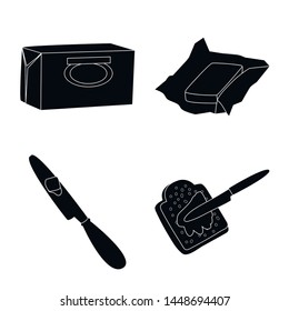 Vector design of diet and farm icon. Set of diet and dairy stock vector illustration.