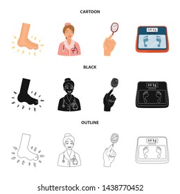 Vector design of diet and treatment icon. Collection of diet and medicine stock vector illustration.