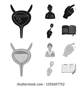 Vector design of diet and treatment  logo. Collection of diet and medicine vector icon for stock.