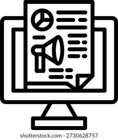 Estilo de Ícone de Campanha Digital de Design de Vetor