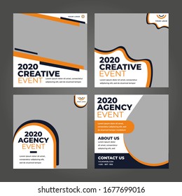 Vector design digital marketing square banner background