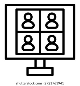 Diseño de Vector Digital Meeting Icon Style